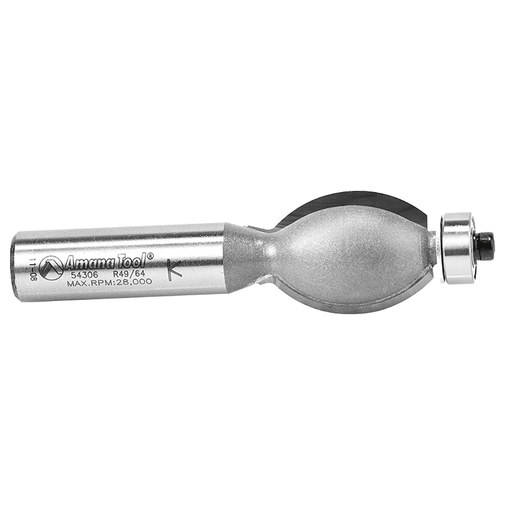 7/8" Dia x 1" Carbide Tipped Edge Fluting Bit, 3/4" Radius, 1/2 Shank Alt 2 - Image