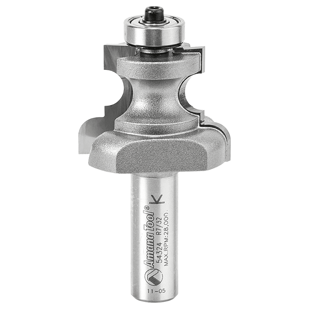 1-9/16" Dia x 1-3/8" Carbide Tipped Edge Molding Bit, 7/32" x 15/64" Radius, 1/2" Shank Main - Image