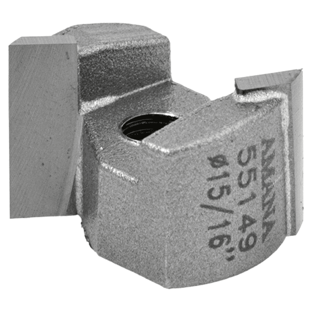 15/16" Dia x 9/16" Carbide Tipped Mortising Bit, Screw Down Shear Cutter, 1/4" - 28 Thread Alt 3 - Image