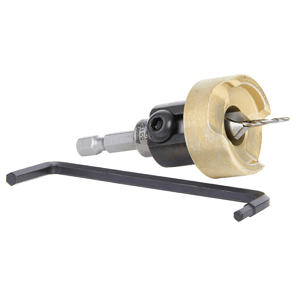 3/8" x 3/32" Carbide Tipped Countersink Bit with Tapered Drill/Adjustable Depth Stop, #4 Screw - Alt Image 2