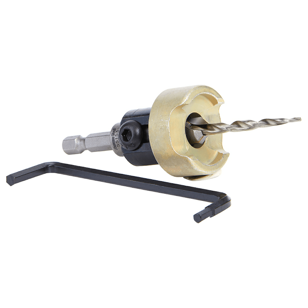 3/8" x 5/32" Carbide Tipped Countersink Bit with Tapered Drill/Adjustable Depth Stop, #8 Screw - Alt Image 2