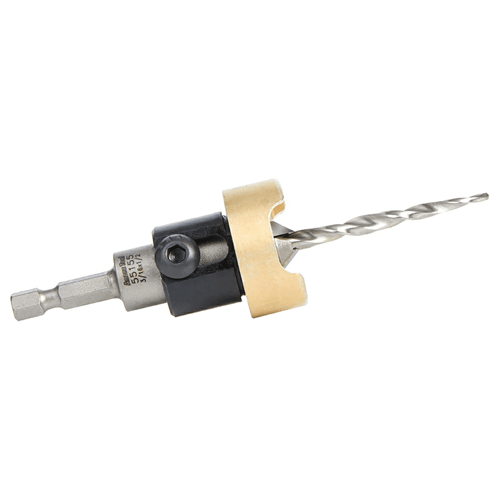1/2" x 2-3/4" Carbide Tipped Countersink Bit with Tapered Drill/Adjustable Depth Stop, #10 Screw - Alt Image 1