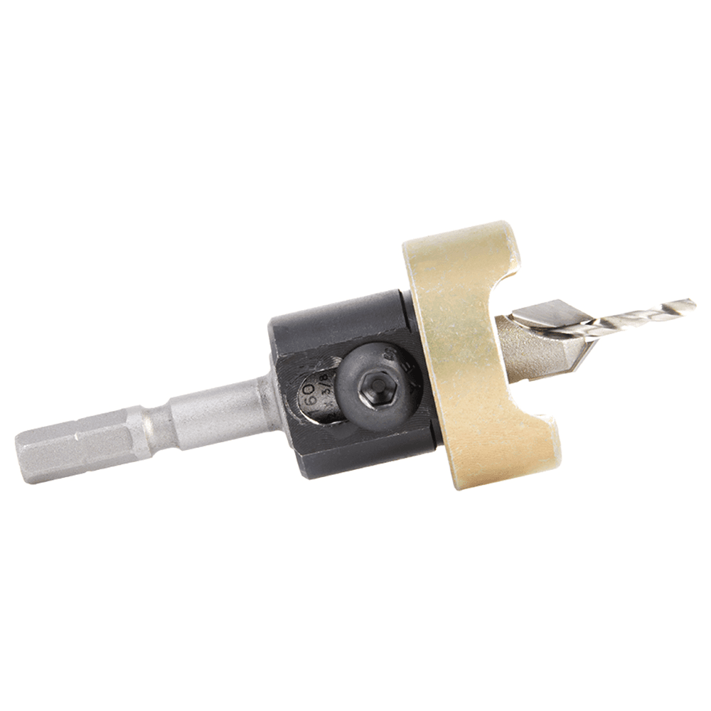 3/8" Dia x 3/32" Drill Dia 82° Carbide Tipped Countersink with Adjustable Depth Stop/No-Thrust Ball Bearing for Festool CENTROTEC System Alt 2 - Image