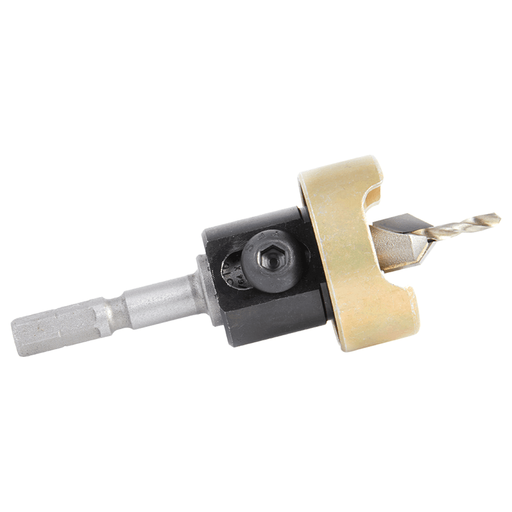 3/8" Dia x 7/64" Drill Dia 82° Carbide Tipped Countersink with Adjustable Depth Stop/No-Thrust Ball Bearing for Festool CENTROTEC System Alt 2 - Image