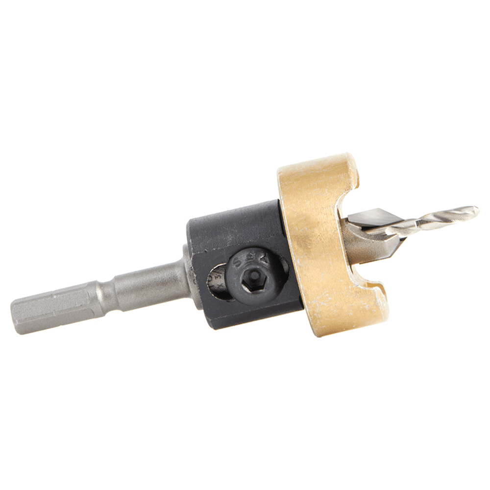 3/8" Dia x 1/8" Drill Dia 82° Carbide Tipped Countersink with Adjustable Depth Stop/No-Thrust Ball Bearing for Festool CENTROTEC System Alt 2 - Image