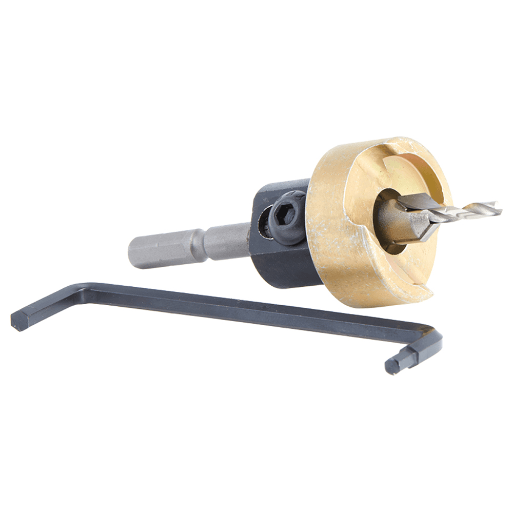 3/8" Dia x 1/8" Drill Dia 82° Carbide Tipped Countersink with Adjustable Depth Stop/No-Thrust Ball Bearing for Festool CENTROTEC System Alt 3 - Image