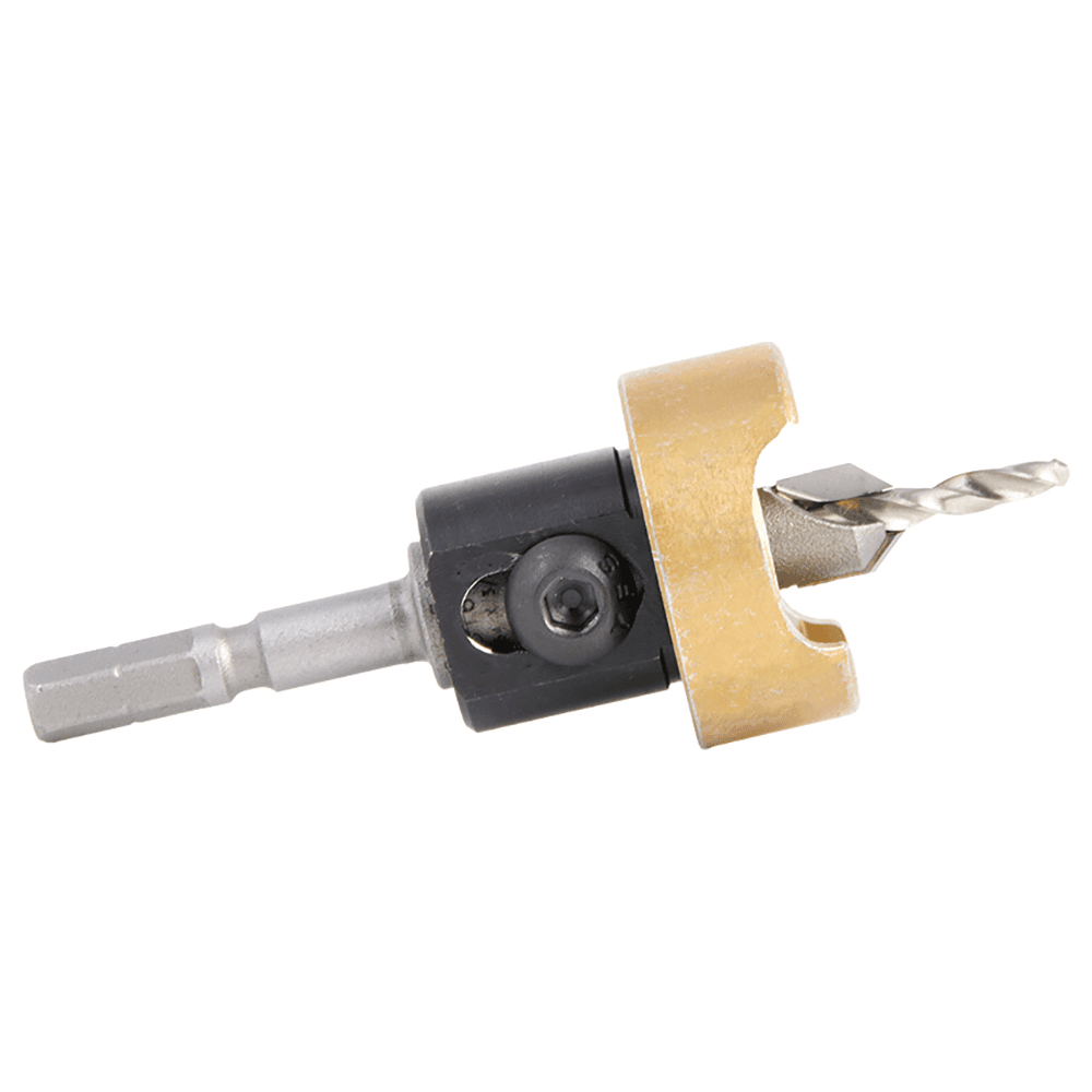 3/8" Dia x 9/64" Drill Dia 82° Carbide Tipped Countersink with Adjustable Depth Stop/No-Thrust Ball Bearing for Festool CENTROTEC System Alt 2 - Image
