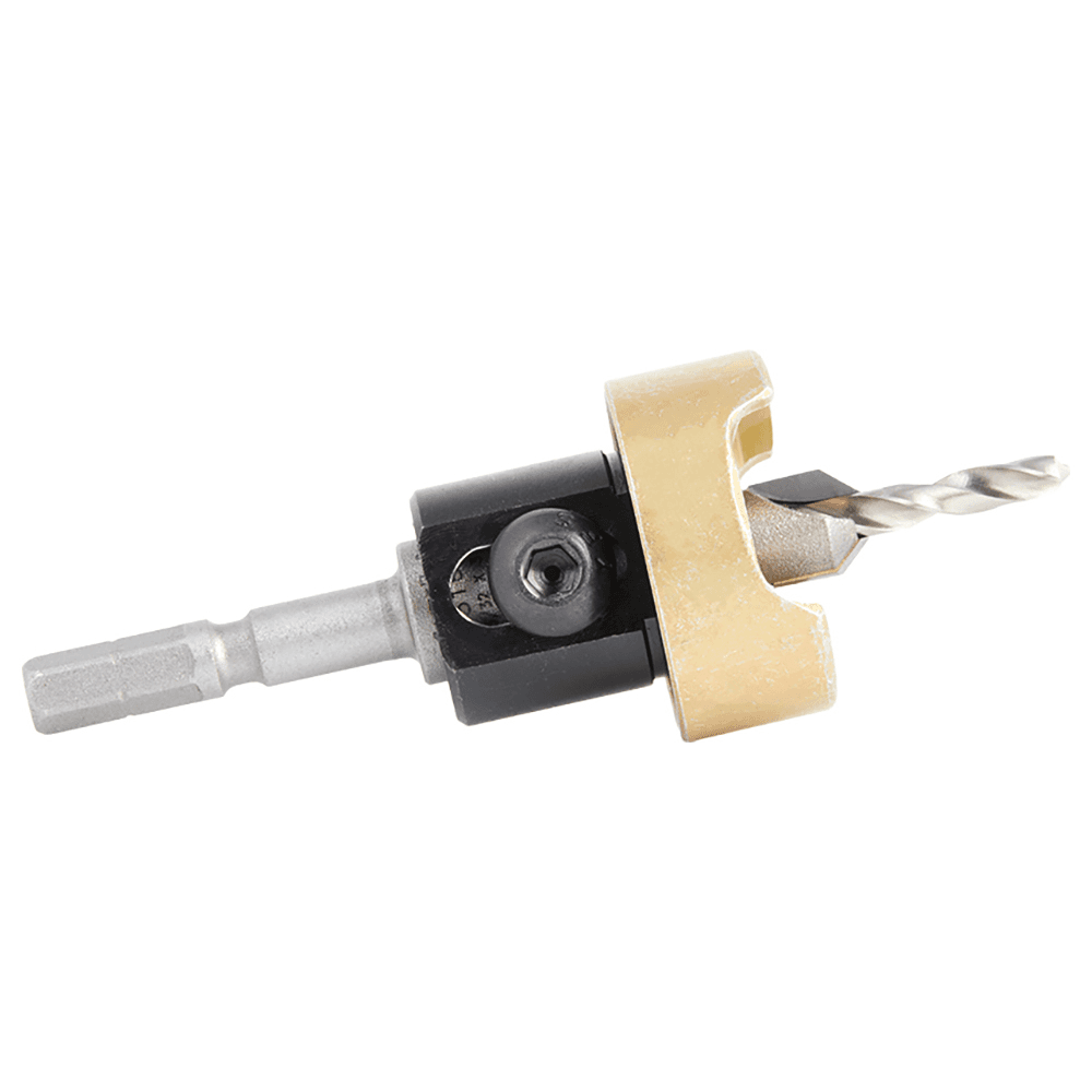 3/8" Dia x 5/32" Drill Dia 82° Carbide Tipped Countersink with Adjustable Depth Stop/No-Thrust Ball Bearing for Festool CENTROTEC System Alt 2 - Image