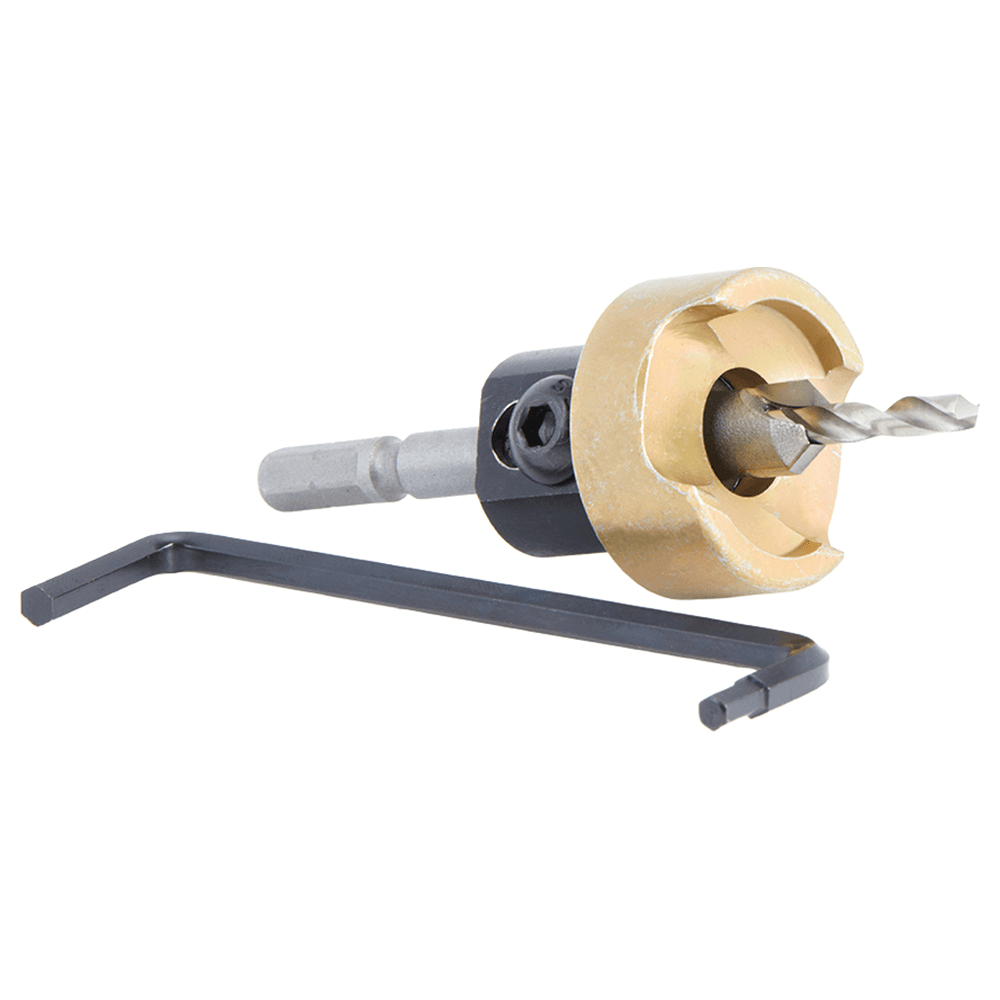 3/8" Dia x 5/32" Drill Dia 82° Carbide Tipped Countersink with Adjustable Depth Stop/No-Thrust Ball Bearing for Festool CENTROTEC System Alt 3 - Image