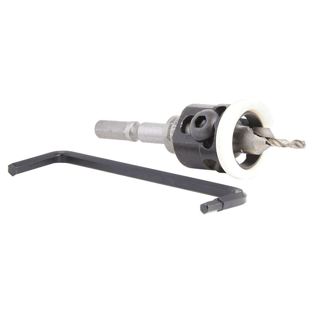 3/8" Dia x 7/64" Drill Dia 82° Carbide Tipped Countersink with Adjustable Low Friction Depth Stop for Festool CENTROTEC System Alt 3 - Image