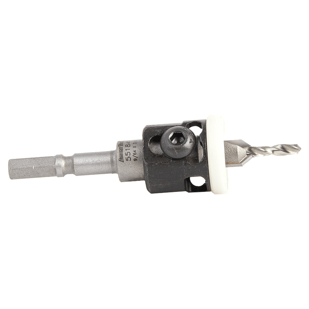3/8" Dia x 9/64" Drill Dia 82° Carbide Tipped Countersink with Adjustable Low Friction Depth Stop for Festool CENTROTEC System Alt 2 - Image