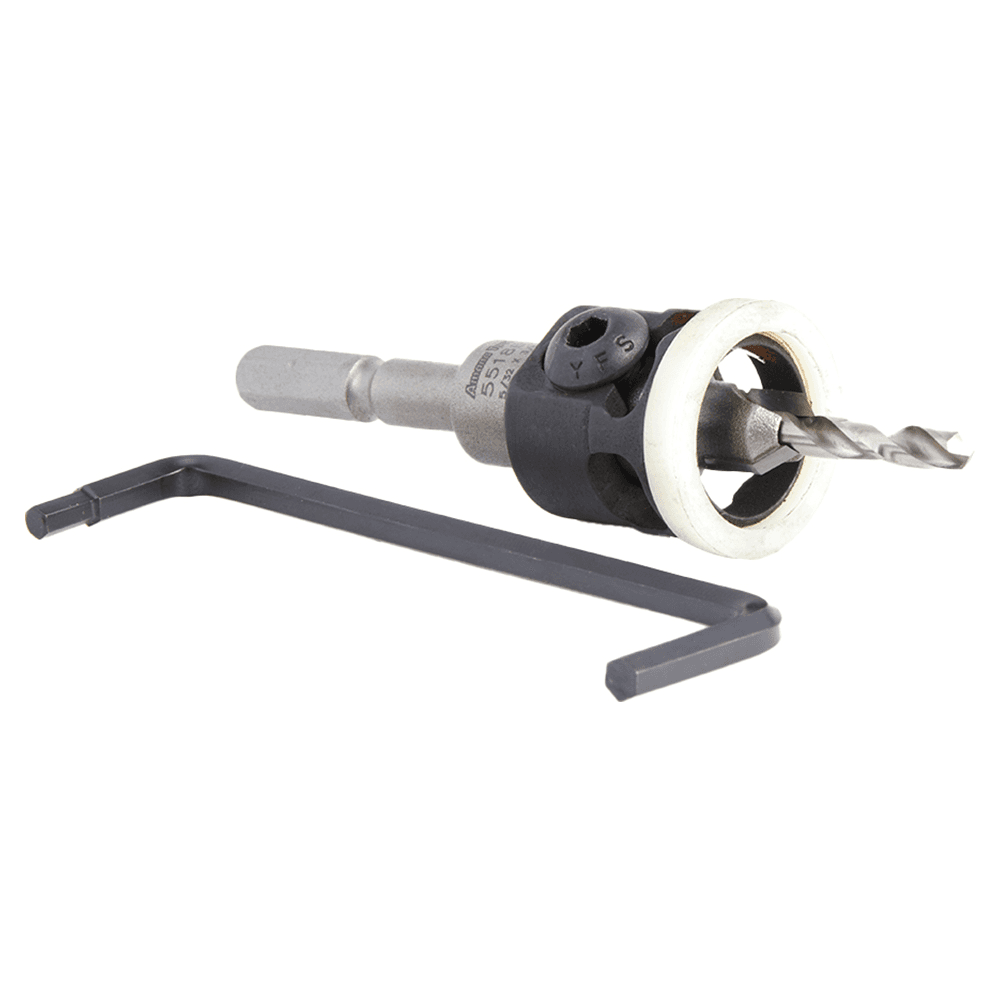 3/8" Dia x 5/32" Drill Dia 82° Carbide Tipped Countersink with Adjustable Low Friction Depth Stop for Festool CENTROTEC System Alt 3 - Image