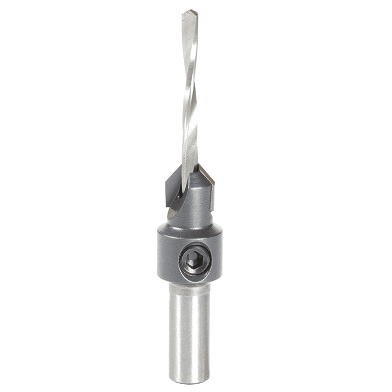 3/8" x 2-9/16" High Performance AlTiN Coated Carbide Tipped Countersink Bit, #6 Screw - Main Image