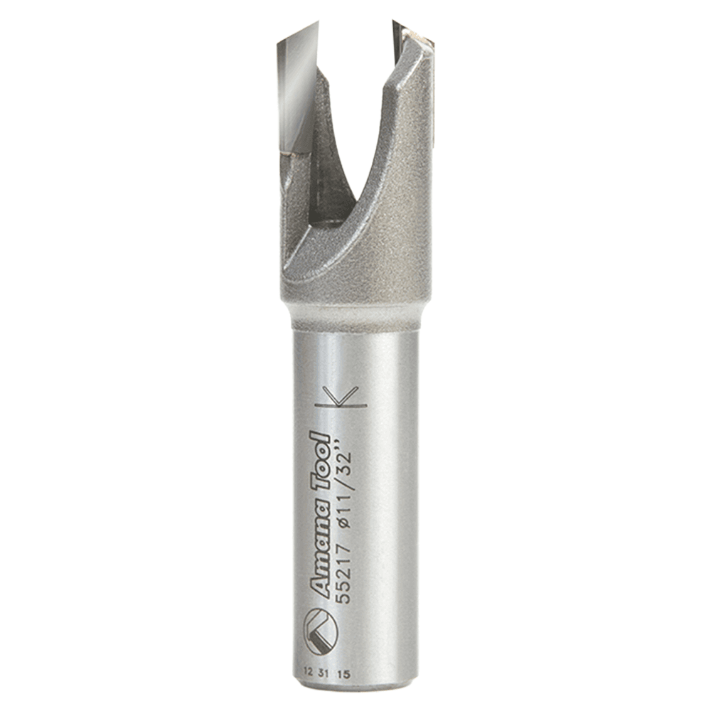 5/8" Dia x 1/2" Carbide Tipped Plug Cutter for Drill Press, 1/2" Shank Main - Image
