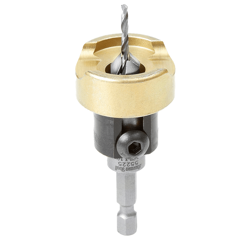 3/8" x 2-5/8" Carbide Tipped Countersink Bit with Adjustable Depth Stop/No-Thrust Ball Bearing, #4 Screw - Main Image