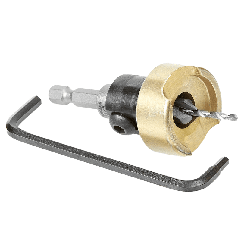 3/8" x 2-5/8" Carbide Tipped Countersink Bit with Adjustable Depth Stop/No-Thrust Ball Bearing, #4 Screw - Alt Image 2