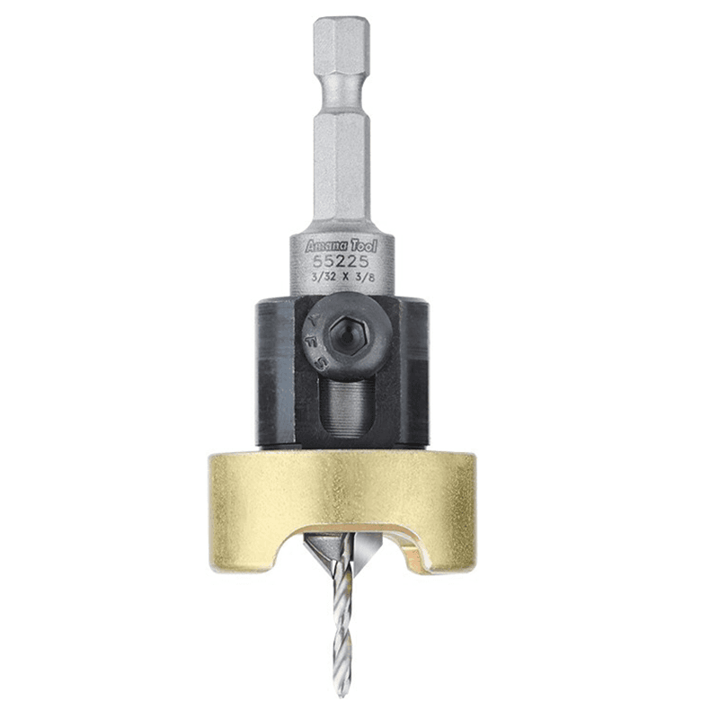 3/8" x 2-5/8" Carbide Tipped Countersink Bit with Adjustable Depth Stop/No-Thrust Ball Bearing, #4 Screw - Alt Image 3