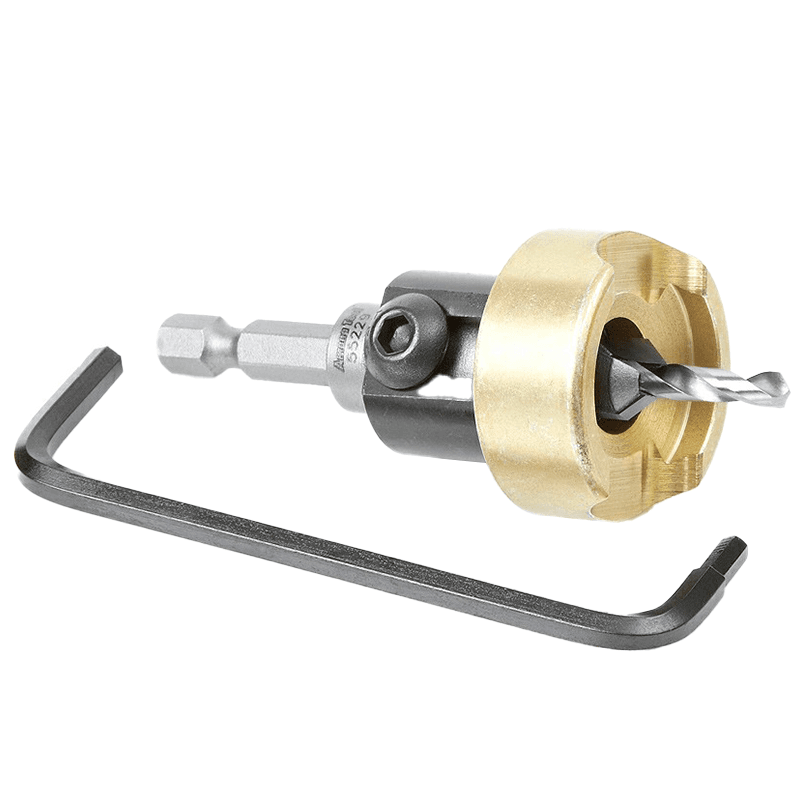 3/8" x 2-5/8" Carbide Tipped Countersink Bit with Adjustable Depth Stop/No-Thrust Ball Bearing, #8 Screw - Alt Image 2