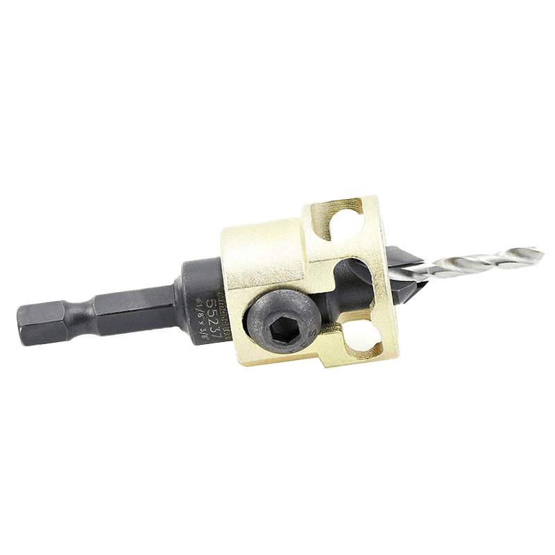 3/8" x 1/8" Carbide Tipped Adjustable Countersink Bit with Depth-Stop, 1/4 Shank - Alt Image 1