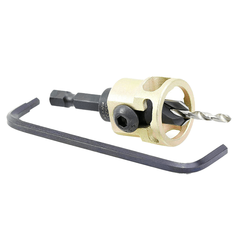 3/8" x 1/8" Carbide Tipped Adjustable Countersink Bit with Depth-Stop, 1/4 Shank - Alt Image 2