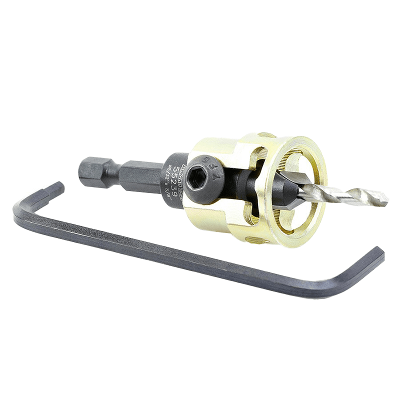 3/8" x 5/32" Carbide Tipped Adjustable Countersink Bit with Depth-Stop, 1/4 Shank - Alt Image 2
