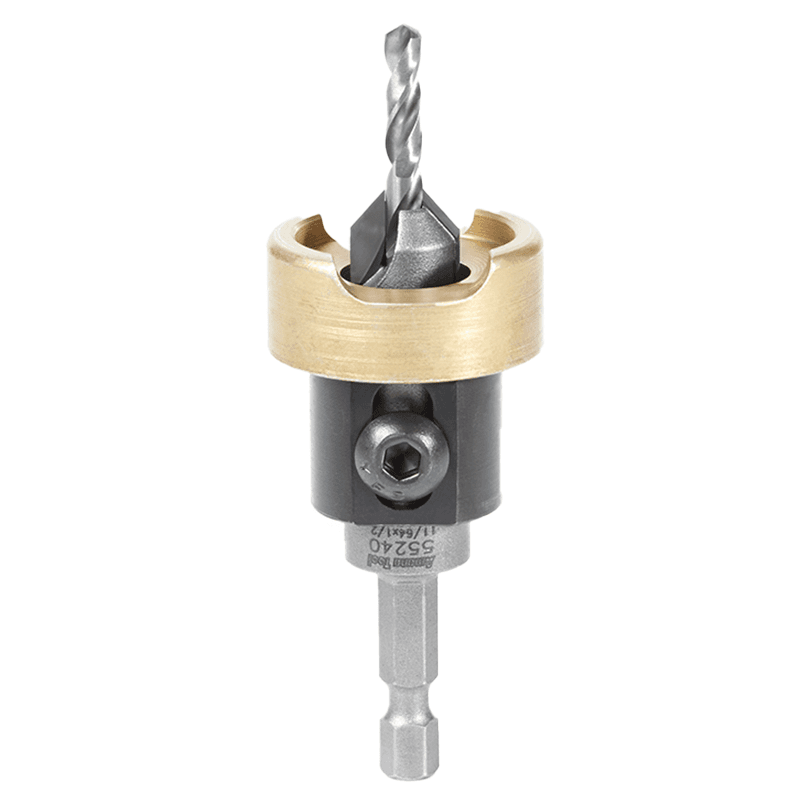 1/2" x 2-3/4" Carbide Tipped Countersink Bit with Adjustable Depth-Stop/No-Thrust Ball Bearing, #8 Screw - Main Image