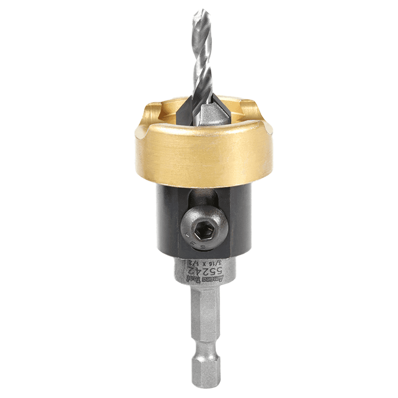 1/2" x 2-3/4" Carbide Tipped Countersink Bit with Adjustable Depth-Stop/No-Thrust Ball Bearing, #10 Screw - Main Image