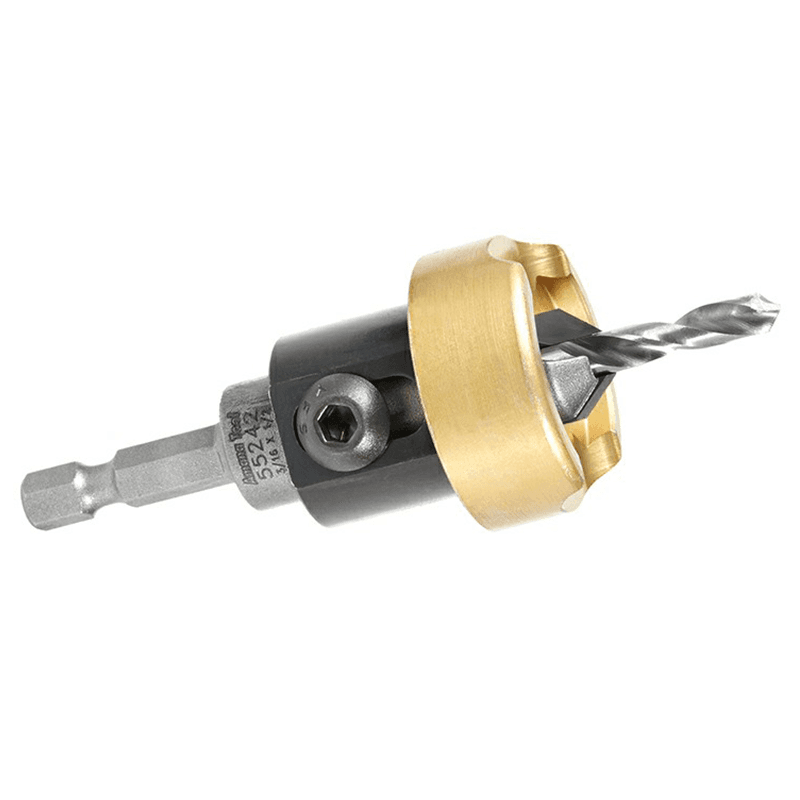 1/2" x 2-3/4" Carbide Tipped Countersink Bit with Adjustable Depth-Stop/No-Thrust Ball Bearing, #10 Screw - Alt Image 1