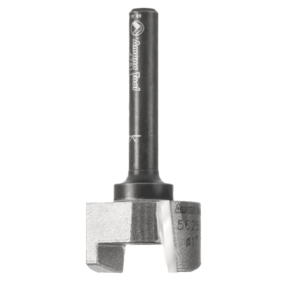 13/16" Dia x 9/16" Carbide Tipped Mortising Bit, Screw Down Shear Cutter, 1/4" - 28 Thread Alt 3 - Image