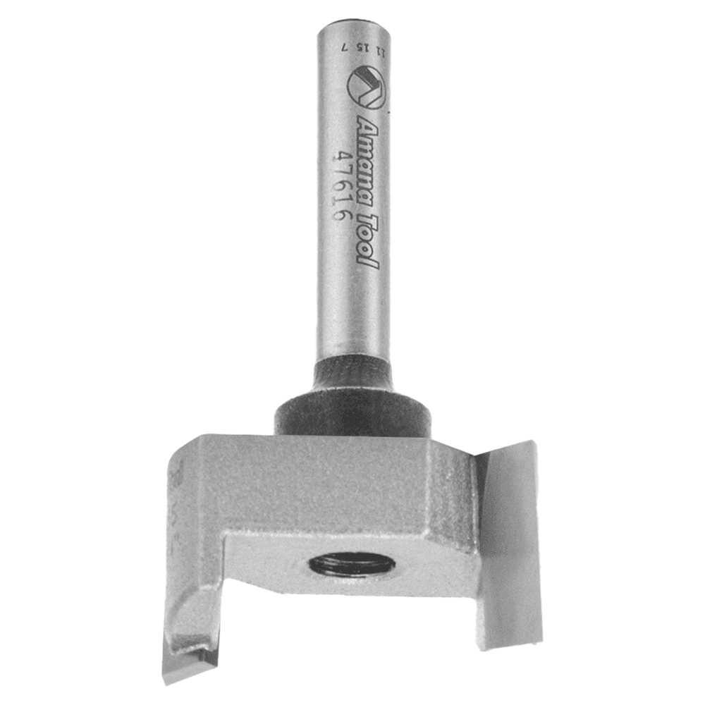 1-1/4" Dia x 5/8" Carbide Tipped Mortising Bit, Screw Down Shear Cutter, 5/16" - 24 Thread Alt 3 - Image