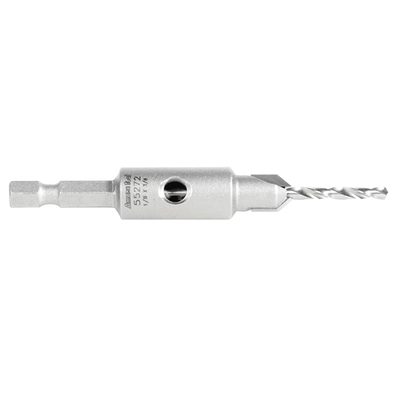 3/8" Carbide Tipped Replacement Countersink Bit with Slow Spiral M2 Drill, #4 Screw - Alt Image 1
