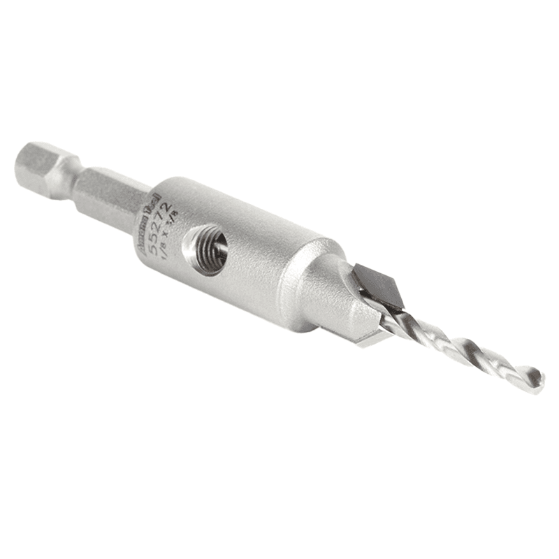 3/8" Carbide Tipped Replacement Countersink Bit with Slow Spiral M2 Drill, #4 Screw - Alt Image 2