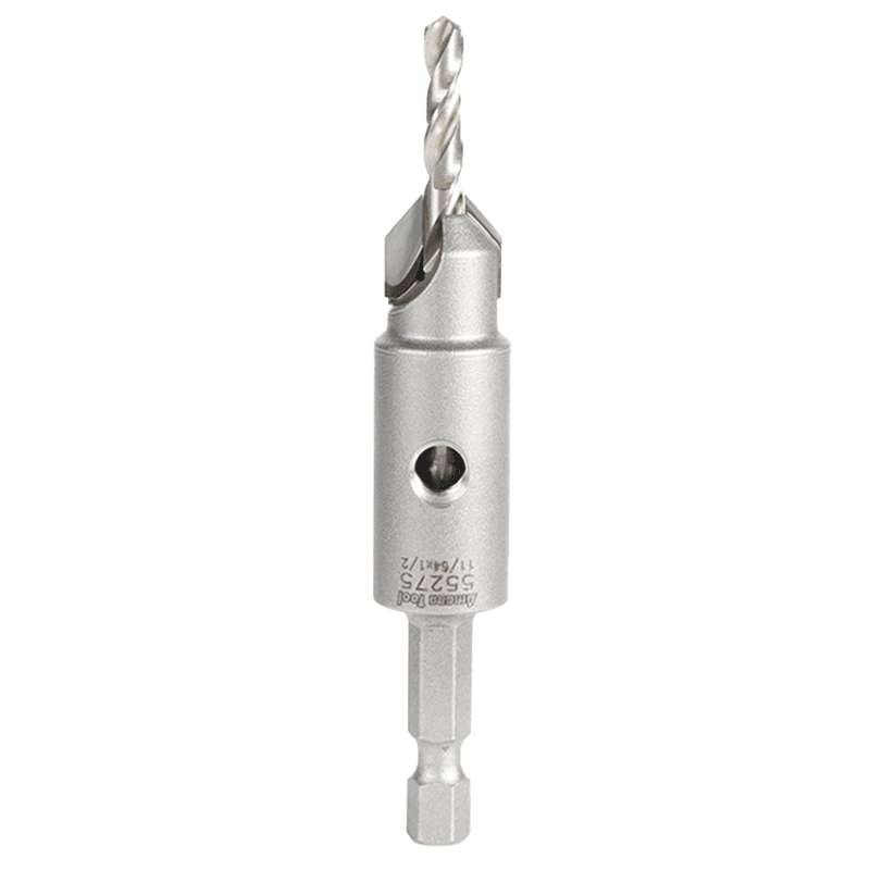 1/2" Carbide Tipped Replacement Countersink Bit with Slow Spiral M2 Drill, #8 Screw - Main Image