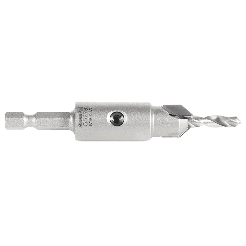 1/2" Carbide Tipped Replacement Countersink Bit with Slow Spiral M2 Drill, #10 Screw - Alt Image 1