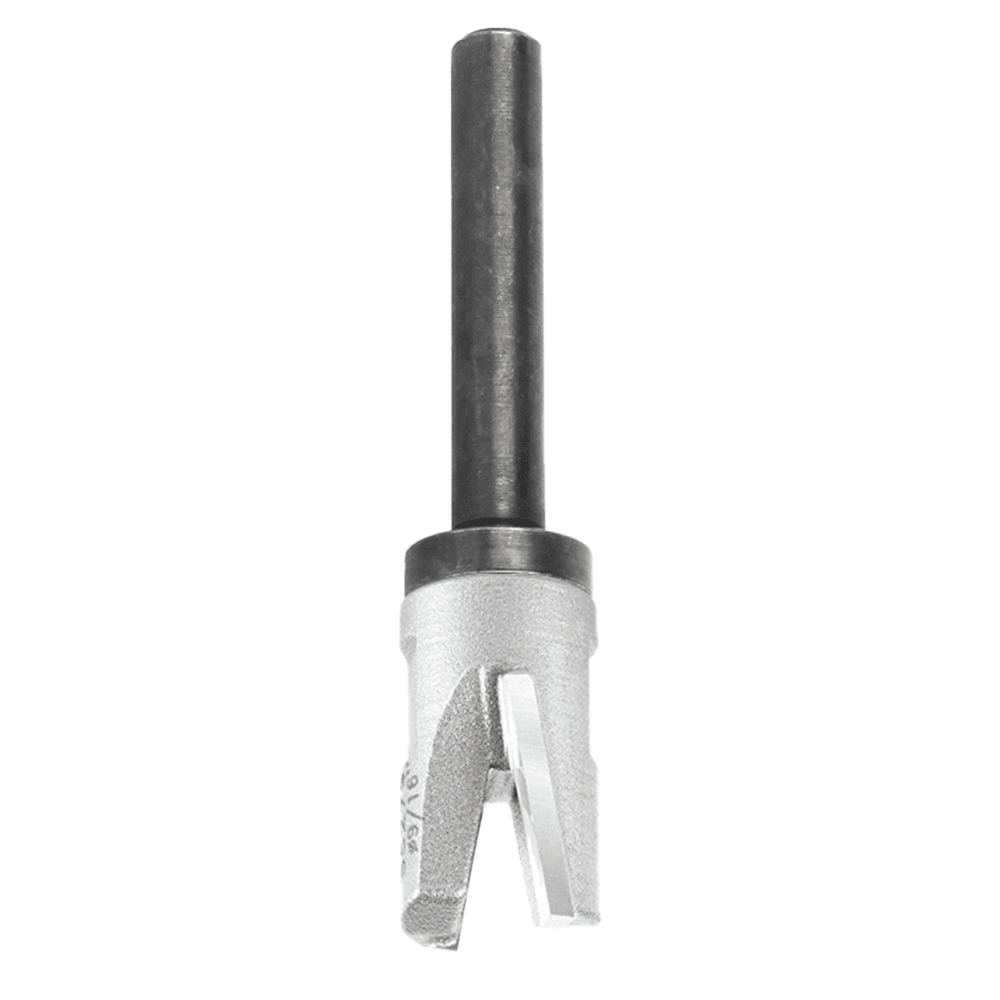 1/2" + 0.15" Dia x 9/16" Carbide Tipped Mortising Bit, Screw Down Shear Cutter, 1/4" - 28 Thread Alt 3 - Image