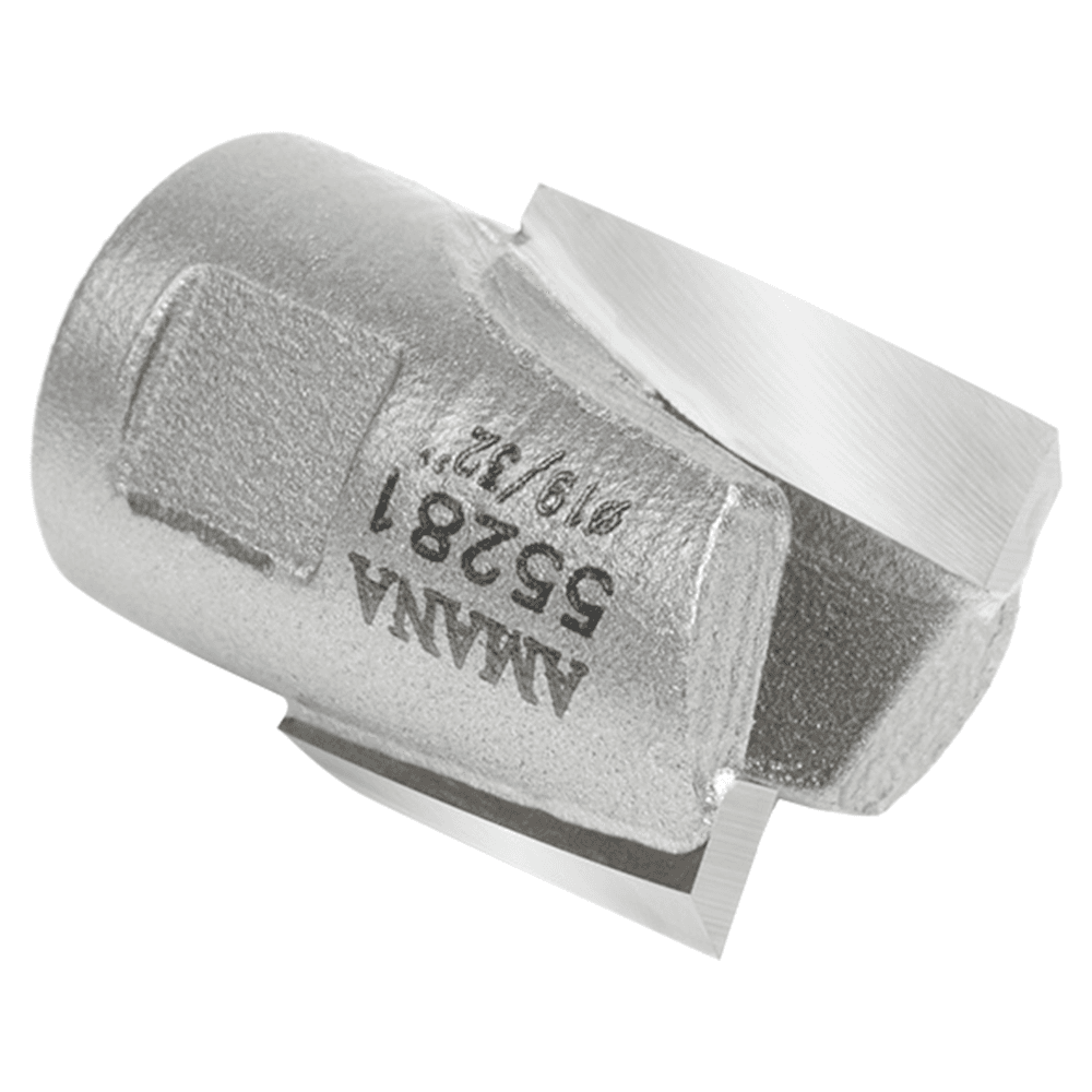 19/32" Dia x 9/16" Carbide Tipped Mortising Bit, Screw Down Shear Cutter, 1/4" - 28 Thread Alt 3 - Image