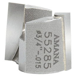 3/4" - 0.015 Dia x 9/16" Carbide Tipped Mortising Bit, Screw Down Shear Cutter, 1/4" - 28 Thread Main - Image