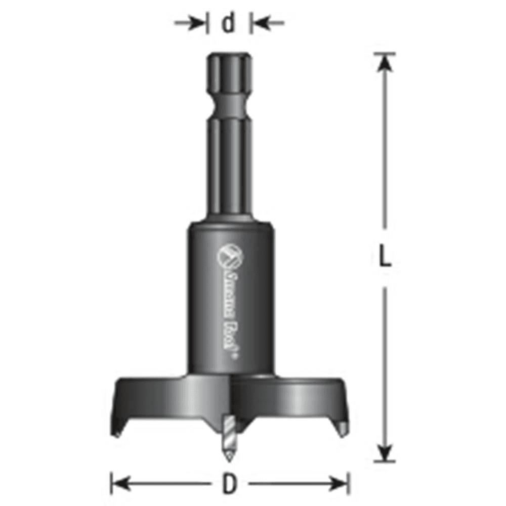 Replacement Drill Bit 3/4" Drill Dia x 1/4" Quick Release Hex Shank for #203361 Alt 4 - Image
