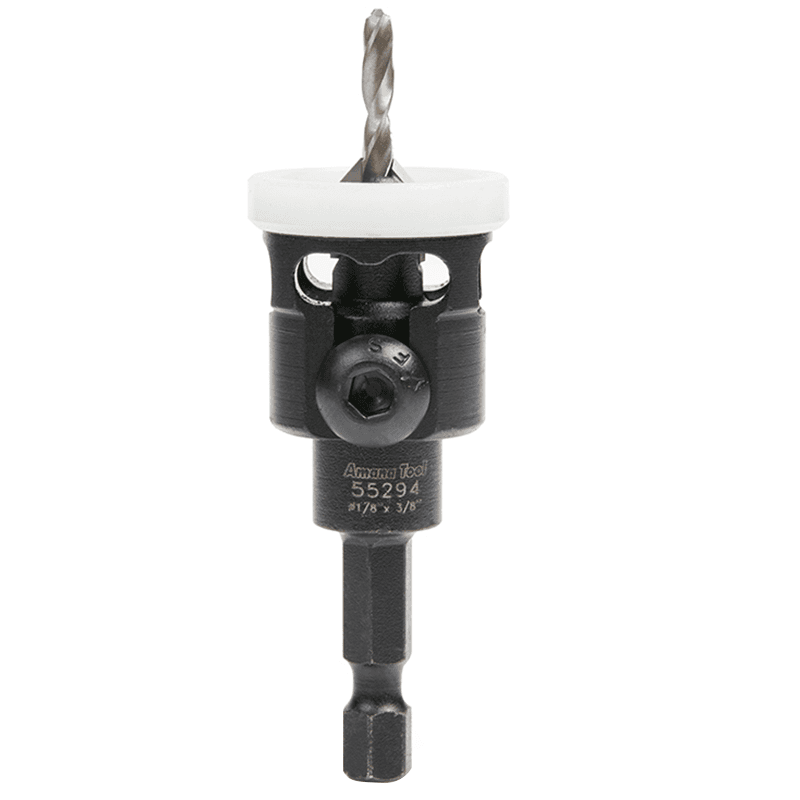 3/8" x 2-3/8" Carbide Tipped Countersink Bit with Adjustable Low Friction Depth Stop, #6 Screw - Main Image