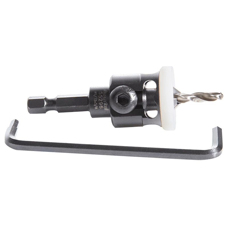 3/8" x 2-3/8" Carbide Tipped Countersink Bit with Adjustable Low Friction Depth Stop, #8 Screw - Alt Image 1