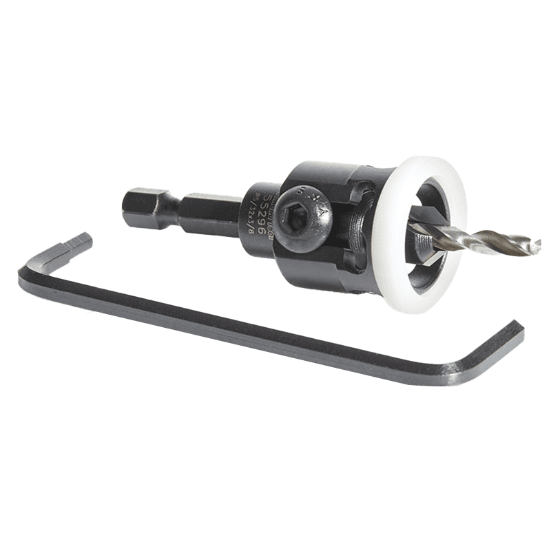 3/8" x 2-3/8" Carbide Tipped Countersink Bit with Adjustable Low Friction Depth Stop, #8 Screw - Alt Image 2