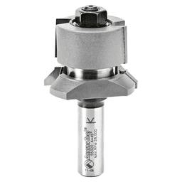 1-13/16" Dia x 1/2" to 1-3/16" Carbide Tipped V Paneling 45° Flush Trim Bit, 1/2" Shank with Ball Bearing Assembly Main - Image