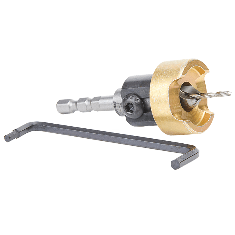 3/8" x 2-5/8" Carbide Tipped Countersink Bit with Adjustable Depth Stop/No-Thrust Ball Bearing, #4 Screw - Alt Image 2
