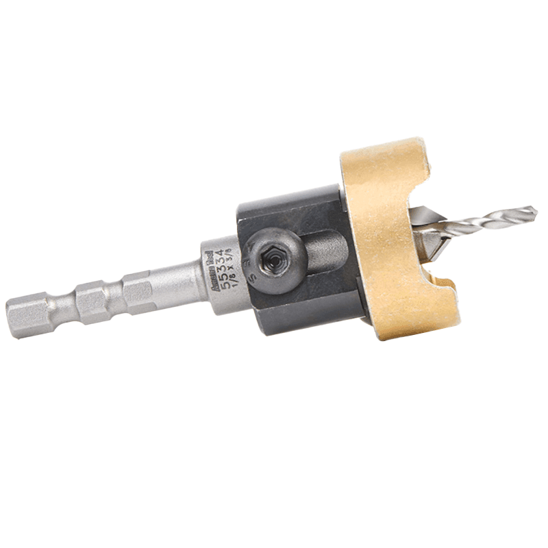 3/8" x 2-5/8" Carbide Tipped Countersink Bit with Adjustable Depth Stop/No-Thrust Ball Bearing, #6 Screw - Alt Image 1