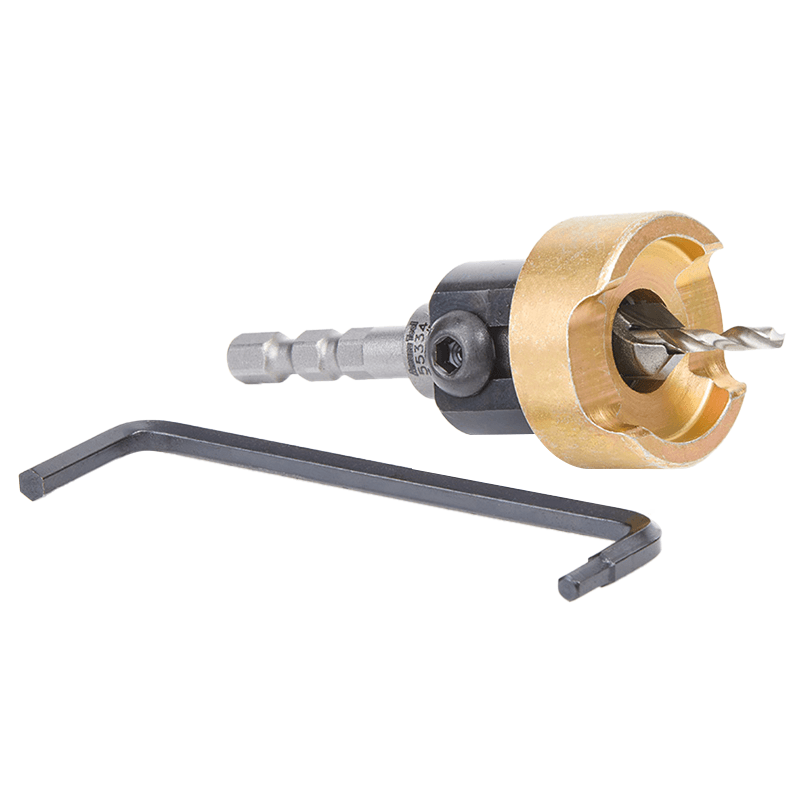 3/8" x 2-5/8" Carbide Tipped Countersink Bit with Adjustable Depth Stop/No-Thrust Ball Bearing, #6 Screw - Alt Image 2