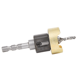 3/8" x 2-5/8" Carbide Tipped Countersink Bit with Adjustable Depth Stop/No-Thrust Ball Bearing, #8 Screw - Alt Image 1