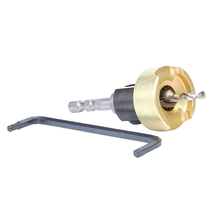 3/8" x 2-5/8" Carbide Tipped Countersink Bit with Adjustable Depth Stop/No-Thrust Ball Bearing, #8 Screw - Alt Image 2