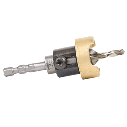 1/2" x 2-3/4" Carbide Tipped Countersink Bit with Adjustable Depth Stop/No-Thrust Ball Bearing, #10 Screw - Alt Image 1