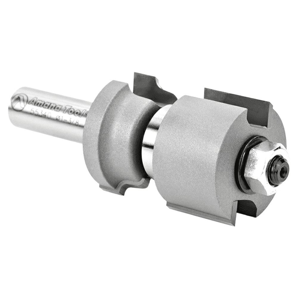 1-9/64" Dia x 43/64" Carbide Tipped Reversible Ogee Bit, Window Sash & Rail 1/8" Radius, 1/2" Shank with Center Ball Bearing Alt 3 - Image