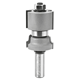 1-9/64" Dia x 43/64" Carbide Tipped Reversible Ogee Bit, Window Sash & Rail 1/8" Radius, 1/2" Shank with Center Ball Bearing Main - Image